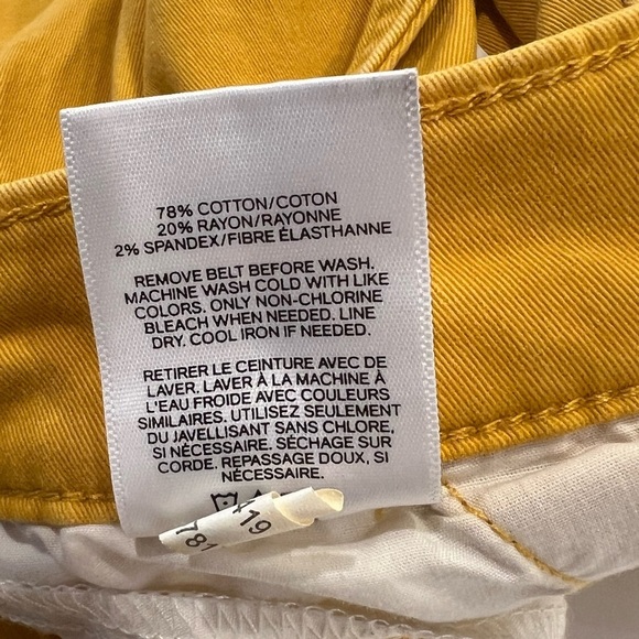 Express Mustard Denim Pants Size 10 Large - Picture 2 of 8